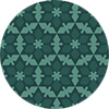 Blue Floral Hexagons